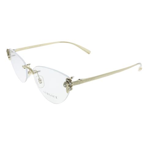 versace womens square frames|Versace rimless glasses for women.